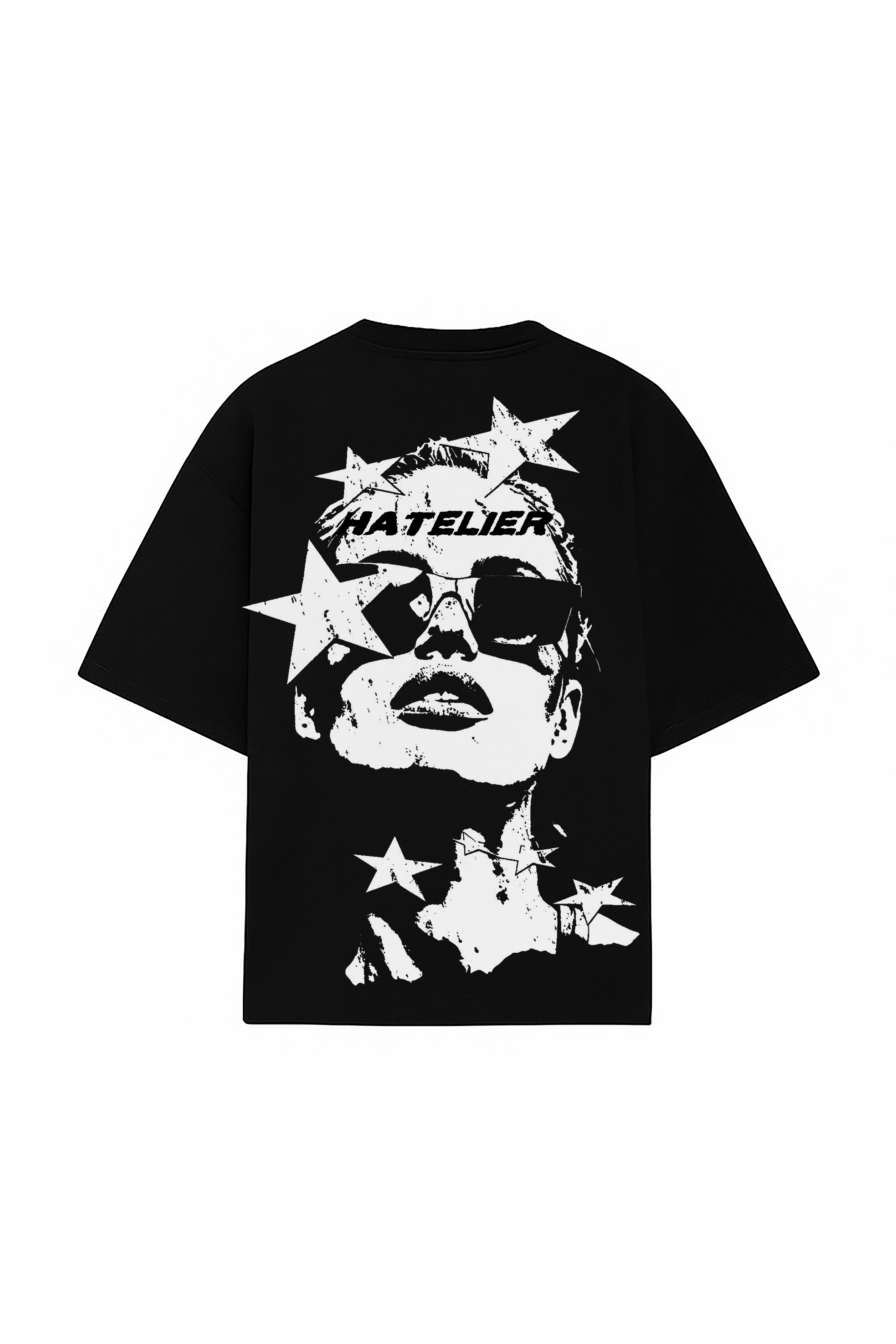 Angie Halftone Black Tee